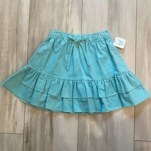 NWT Betti Terrell Aqua Corduroy Tiered Ruffle Elastic Waist Skirt, girls size 4T